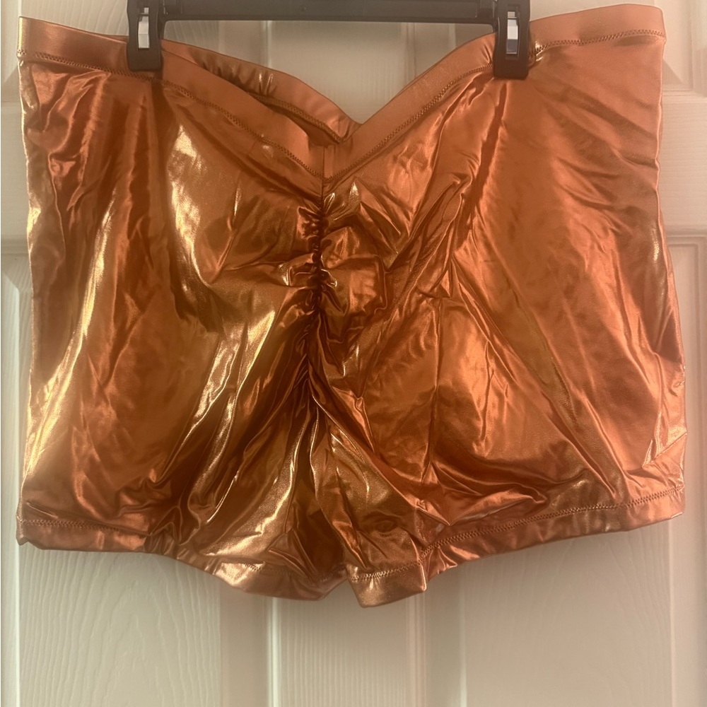 SKIMS Metallic Bronze Shorts